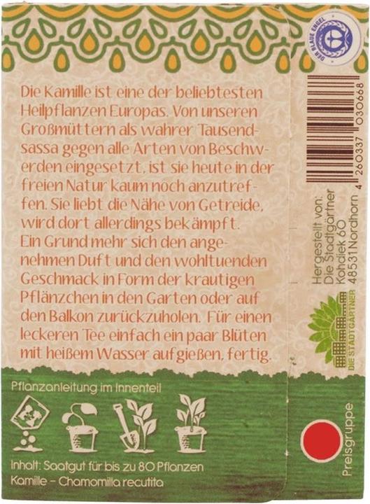 Actual product image Saatgeschwister Chamomile mini garden (Flower seeds)