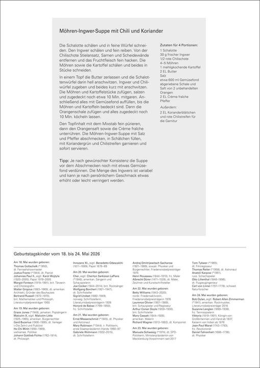 Produktbild Harenberg Küchenkalender Wochenplaner 2026 - 53 inspirierende Fotografien (Deutsch)