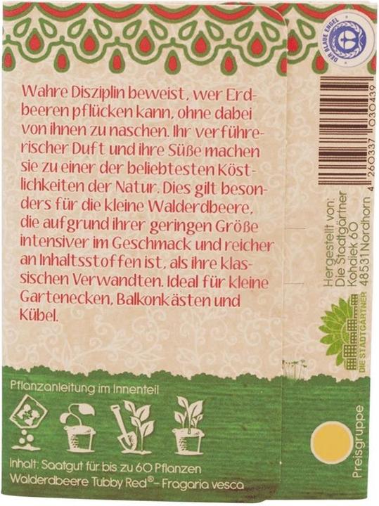 Produktbild Saatgeschwister Minigarten Erdbeere (rot) (Früchtesamen)
