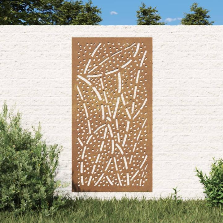 Produktbild VidaXL Garten-Wanddeko 105x155 cm Cortenstahl Blatt-Design (105 x 1 x 55 cm)