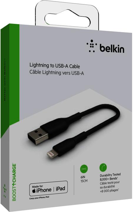 Actual product image Belkin USB charging cable Boost Charge USB-A - Lightning 0.15 m (0.15 m, USB 2.0)