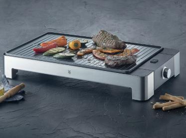 Productafbeelding WMF Tafelgrill elektrische grill geribbeld temperatuurkeuze Lono 2000W (EU-stekker)