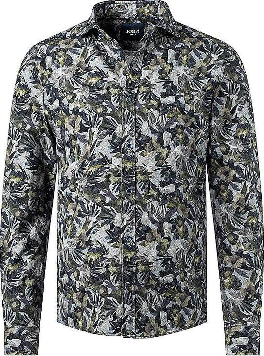 Joop! Jeans Long Sleeve Hanjo Shirt Cotton Medium Grey