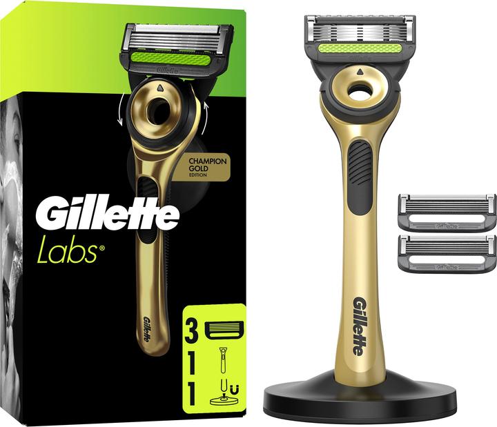 Actual product image Gillette Labs Gold Systemklingen 3er + Handstück Online Versandvariante Rasierklingen+Handstück (1 x)