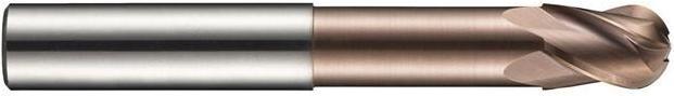 Image du produit Dormer Fraises à rayon S535 Ø nominal 10 mm Longueur d'utilisation 40 mm HM TiSiN Nombre d'arêtes 4