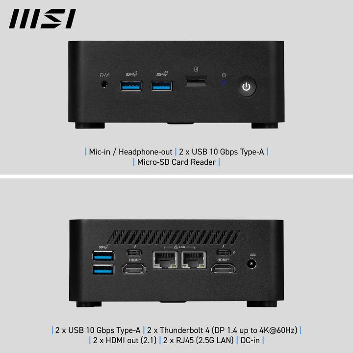 Produktbild MSI Cubi NUC 1MG (Intel Core 5 120U, 8 GB, 512 GB, Intel UHD Graphics)