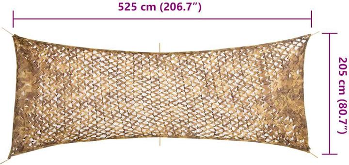Produktbild VidaXL Tarnnetz mit Aufbewahrungstasche 525x205 cm Sandfarbe