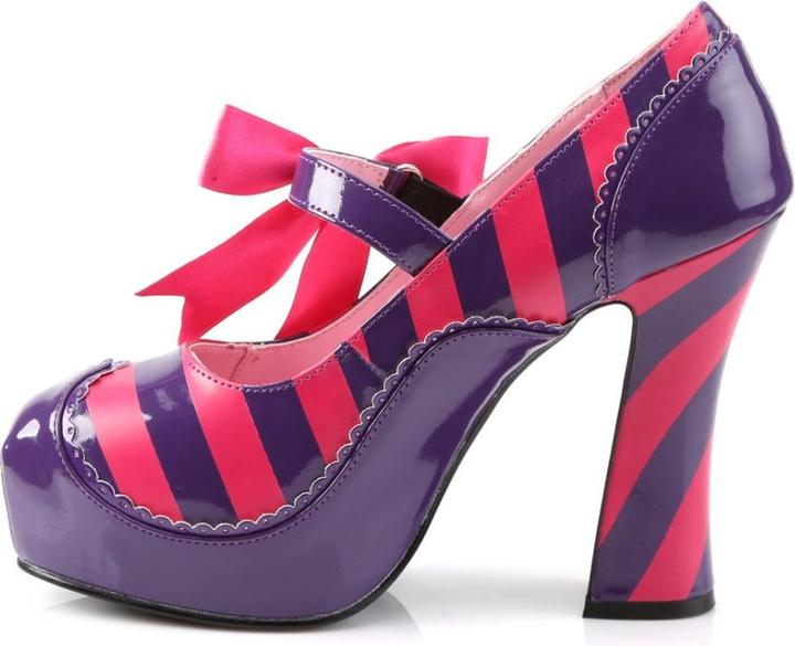 Produktbild Pleaser Plateau Schuhe mit Schleifen pink-lila (12)