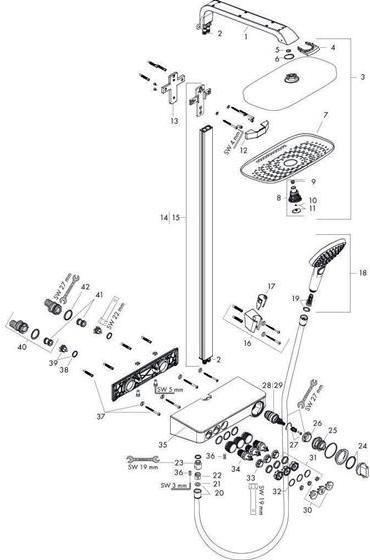 Produktbild hansgrohe Showerp RAINDANCE SELECT E 300 3jet ST DN 15 chrom