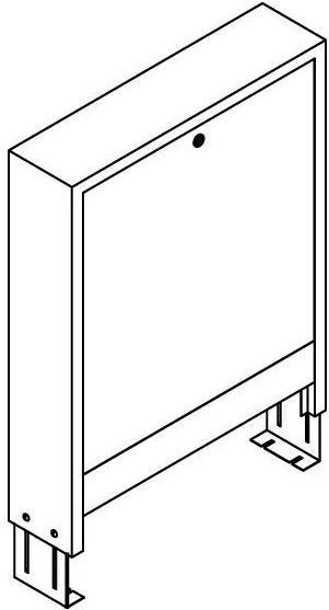 Oventrop OV Aufputz-Verteilerschrank Stahl verzinkt Nr. 1, 600x760-870x160mm