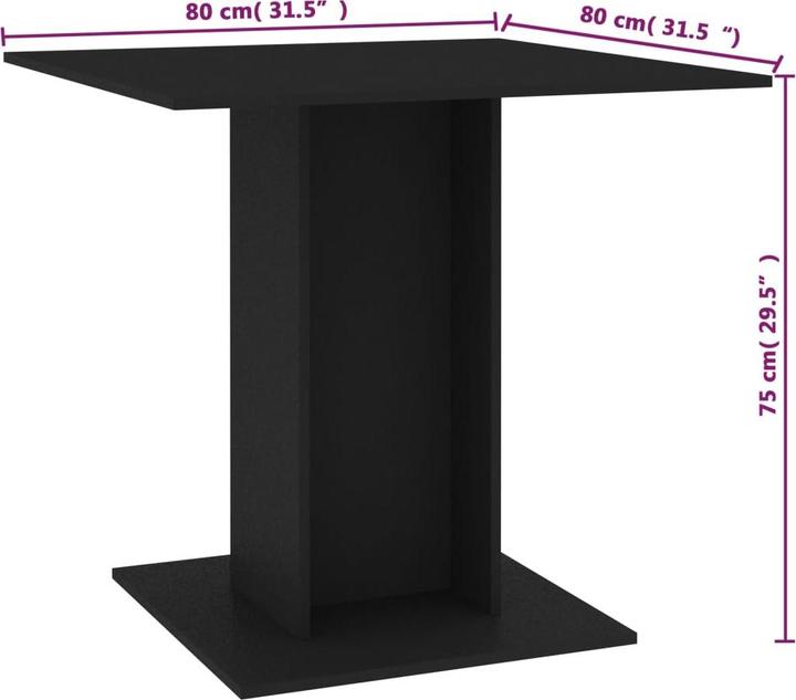 Actual product image VidaXL Meldan (80 x 80 x 75 cm)