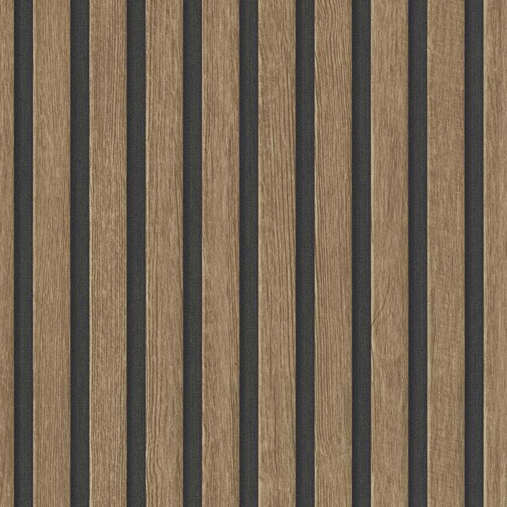 Produktbild Trenddeko Tapete Holzoptik Braun Vliestapete 3D Holzpaneele skandinavisch modern (53 x 1005 cm)