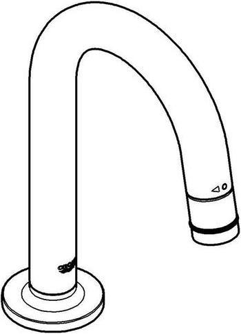 Produktbild Grohe Waschtisch-Standventil UNI 1/2Zoll, C-Auslauf hard graphite gebürst