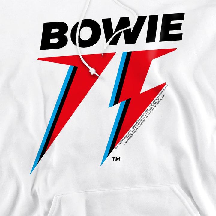 Immagine prodotto David Bowie 75 Felpa con Cappuccio Logo Uomo (S)