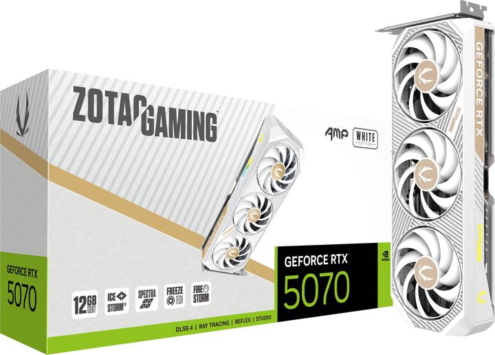 Image du produit Zotac GeForce RTX 5070 AMP White Edition (12 Go)