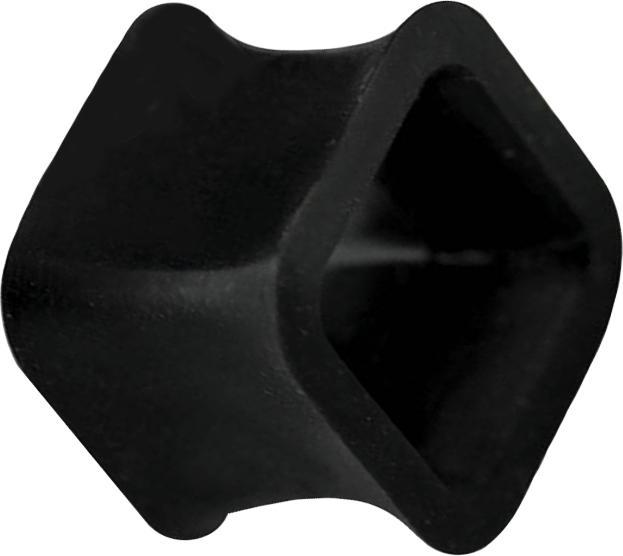 Star Piercing Flared Tunnel Quadrat dick schwarz (ohne Messing, Silikon)