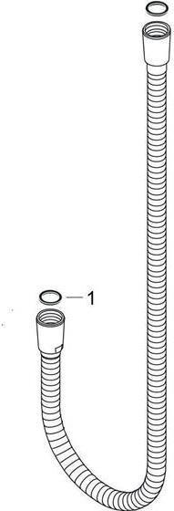 Actual product image Axor Metal shower hose MONTREUX DN 15 1250mm brushed nickel (125 cm)
