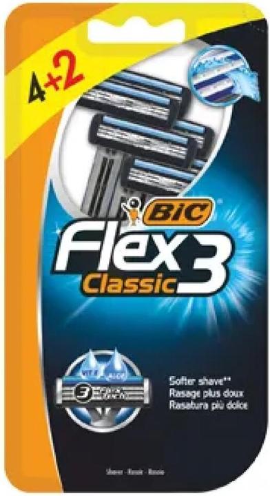 Bic Flex 3 Classic Disposable Razor With Aloe Vitamin E blister 4 2 Units