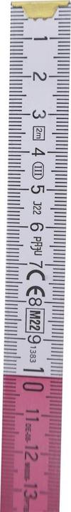 Produktbild Dönges Gliedermassstab 2 m, Holz, weiss/rot mit Aufdruck, 16 mm (2000 mm)