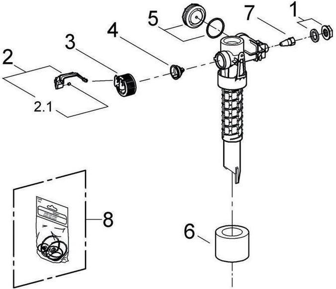Productafbeelding Grohe Vulkraan voor inbouwreservoir 6 l