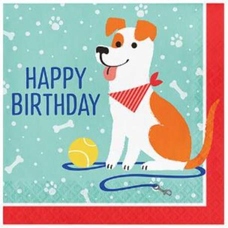 Produktbild Creative Party Geburtstagsservietten Hunde (16 x)