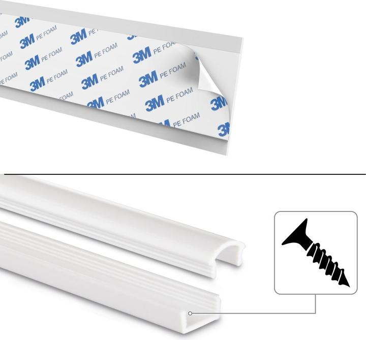Produktbild Hama PVC-Kabelkanal, halbrund (Kabelkanal, 100 cm)