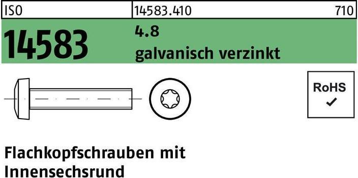 Actual product image Flat head screw ISO 14583 with hexagon socket M 2 x 16 4.8 galvanised (2000 Screws per piece)