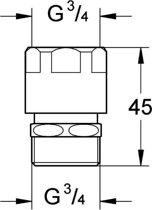 Produktbild Grohe Rohrbelüfter 3/4" chr