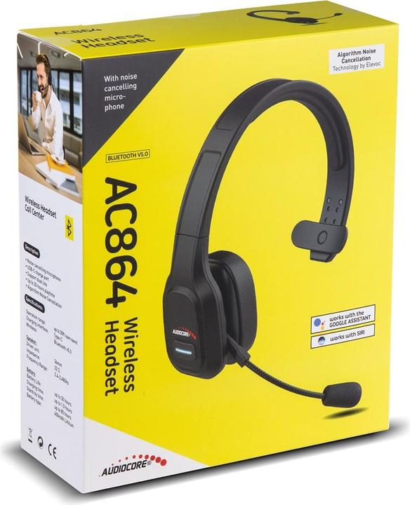 Immagine prodotto Audiocore 74452 Cuffie Bluetooth Microfono antirumore Call CenterGoogle Si (ANC, 32 h, Senza fili)