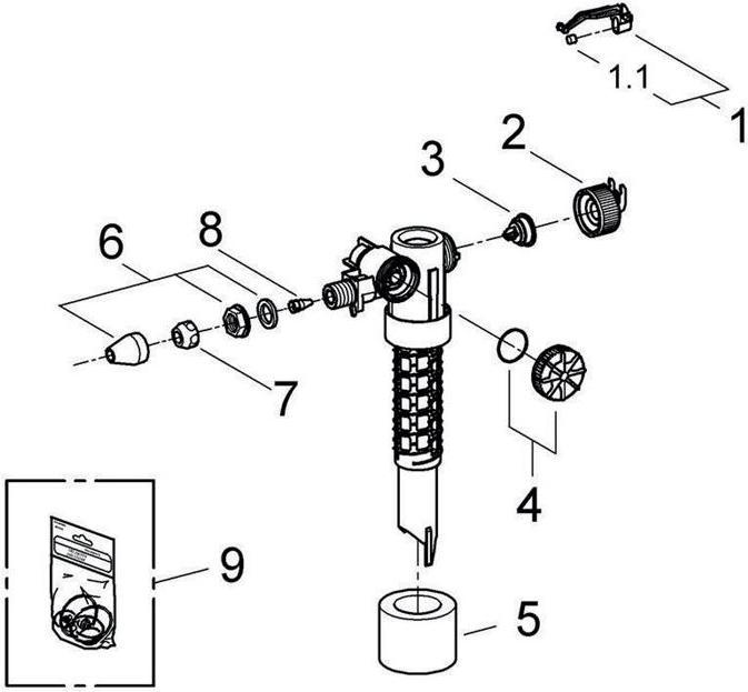 Produktbild Grohe Füllventil 3/8"