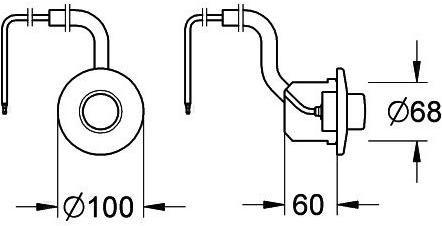 Produktbild Grohe Pneumatik-Betätigung chrom