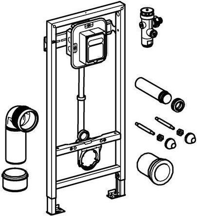 Actual product image Grohe WC element RAPID SL flush valve 6-9 l