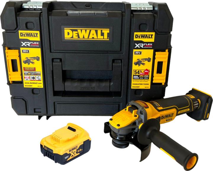 Produktbild DeWalt DCG 409 NT Akku Winkelschleifer 18 V 125 mm Brushless + 1x Akku 5,0 Ah + TSTAK - ohne (125 mm)
