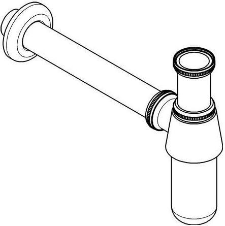 Actual product image Grohe Trap 1 1/4inch, for washbasins chrome (Siphon mounting material, 1 1/4")