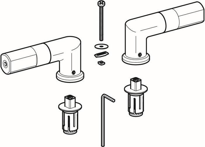 Image du produit Geberit Charnières adaptées au siège de WC Emani 575800