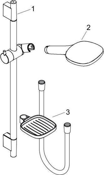 Produktbild hansgrohe HG Brauseset RAINDANCE SELECT E 150 3jet Bsta Unica'S Puro 900mm weiss/chrom