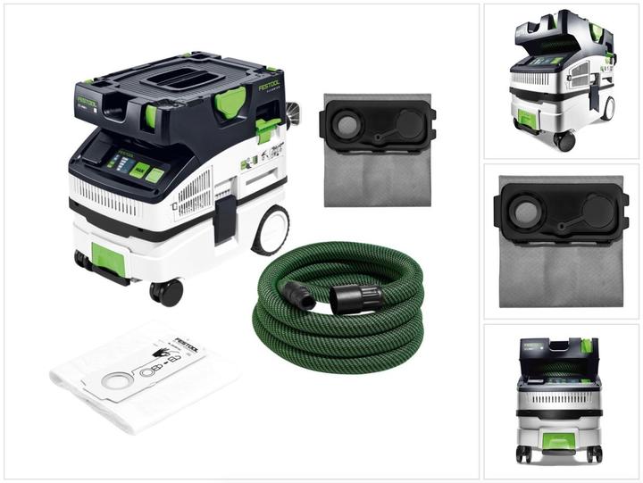 Produktbild Festool CTL MINI I CLEANTEC Absaugmobil 10l Staubkl. L ( 574840) + Longlife-Filtersack + Zubehör (Absauganlage)