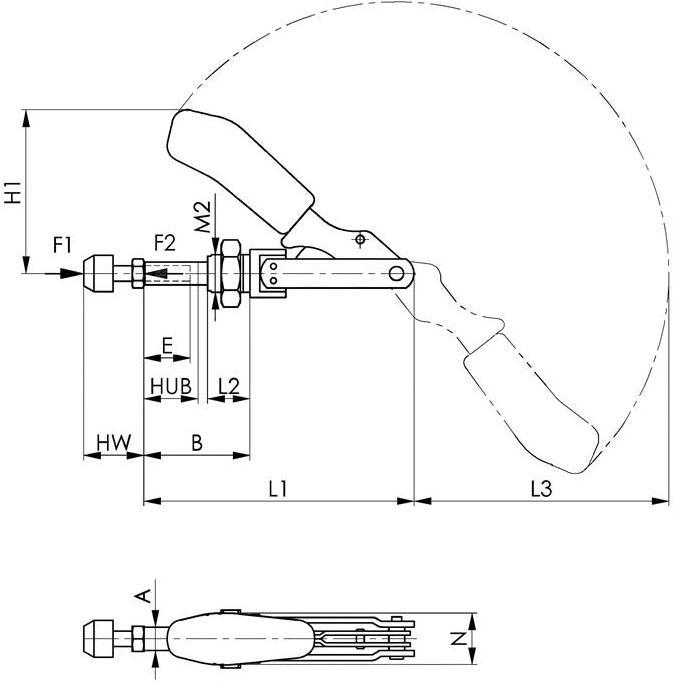 Produktbild Amf Schubstangenspanner Nr. 6840 Grösse 1
