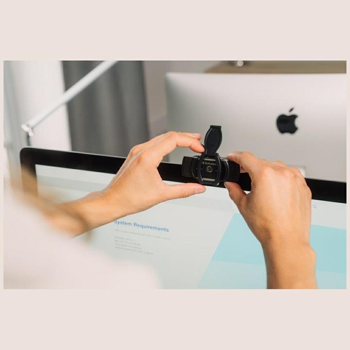 Produktbild Verbatim Webcam mit Mikrofon AWC-01 1080p Autofokus (3.60 Mpx)