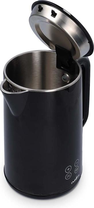 Immagine prodotto Nedis Bollitore - 1,70 litri - Plastica - Nero - 50,60,70,80,90,100 °C - Display della temperatura - (1.70 l)
