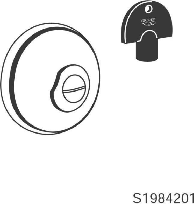 Image du produit Grohe tête de robinet encastrée chromée