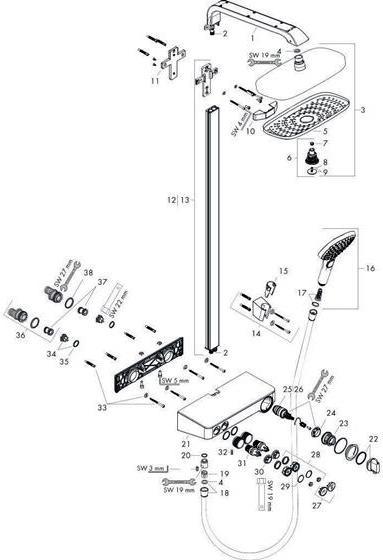 Produktbild hansgrohe HG Showerp RAINDANCE Sel E 300 2jet ST DN 15 chrom