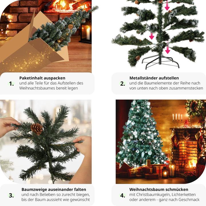 Immagine prodotto tectake Albero di Natale artificiale (180 cm)