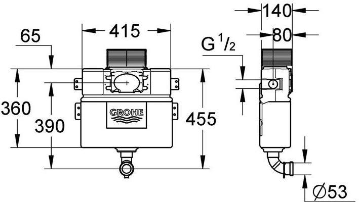 Produktbild Grohe WC-Spülkasten 6-9 l einstellbar