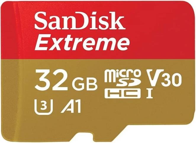 Produktbild SanDisk Extreme Speicherkarte 32 GB MicroSDXC UHS-I Klasse 10 (32 GB, microSDXC, U1, UHS-I)