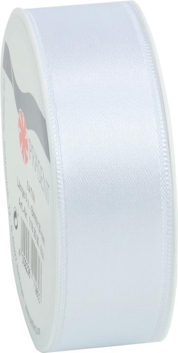 Produktbild Pattberg Geschenkband Satin 25mmx5m weiss, Satinband aufgewickelt (Geschenkband)