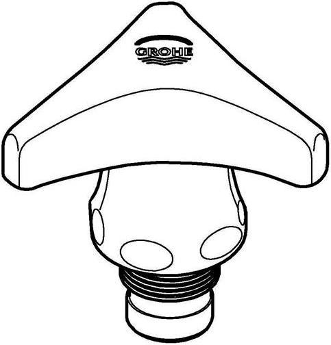Produktbild Grohe Oberteil 3/8" Trecorn-Griff Mark rot chr