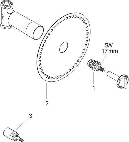 Produktbild hansgrohe HG Grundkörper f Abstellventil UP 52 l/m Spindel DN 15