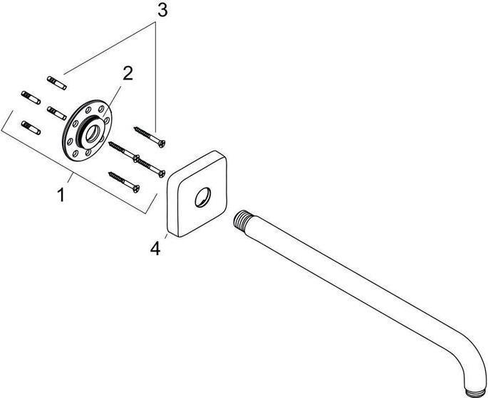 Image du produit hansgrohe HG Bras de douche E DN 15, 389mm chromé