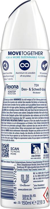 Immagine prodotto Rexona Cotone Nonstop asciutto (Getto vaporizzato, 150 ml)